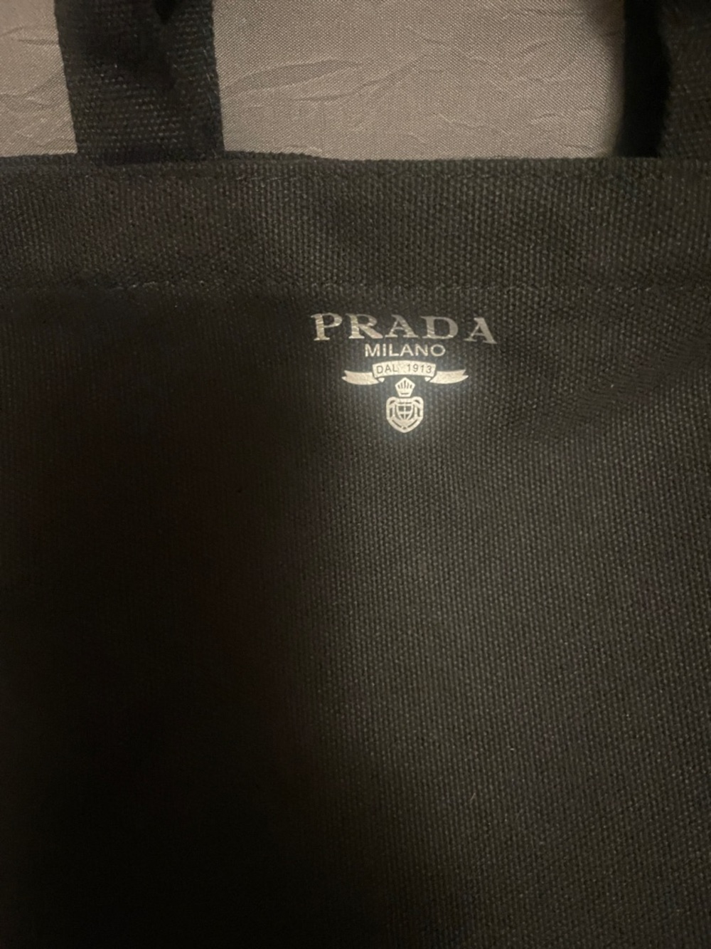 Prada Black Canvas Messenger Tote - Picture 13 of 17